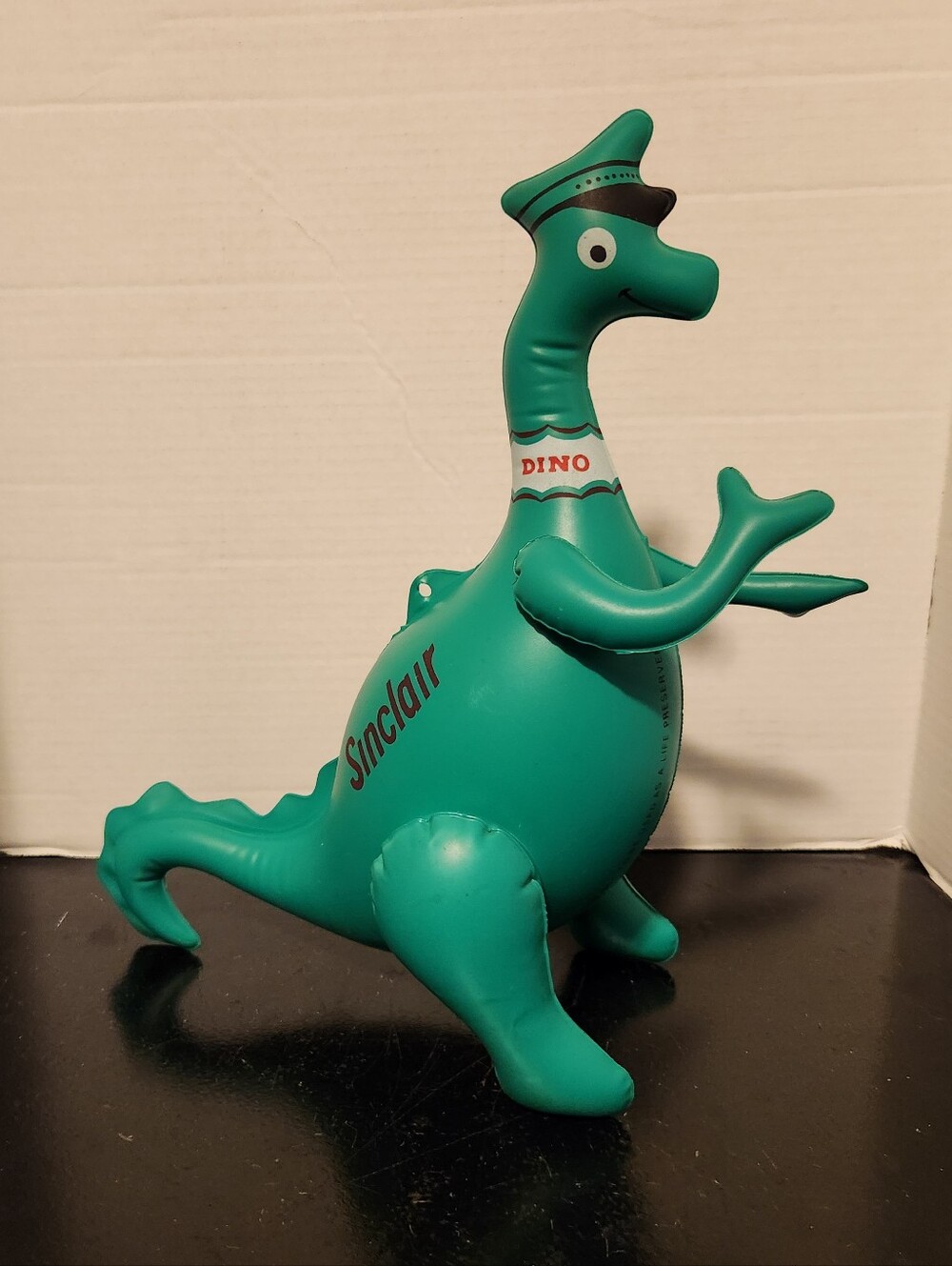 Early 1960's Inflatable Sinclair Dino Mascot 13" HOLDS AIR